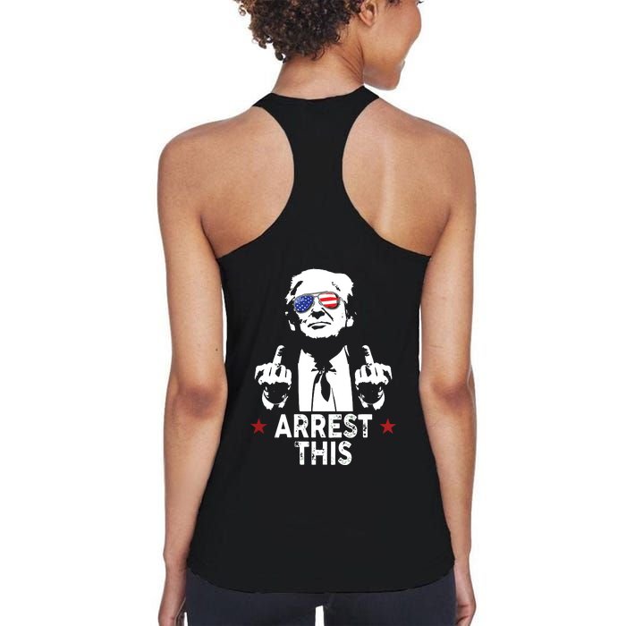 Trump Arrest This On Back Women's Racerback Tank