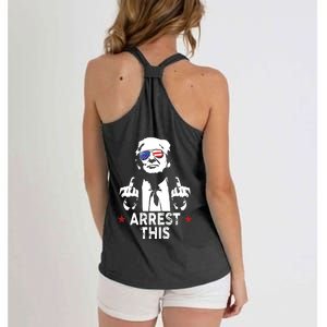 Trump Arrest This On Back Women's Knotted Racerback Tank