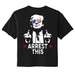 Trump Arrest This On Back Women's Crop Top Tee