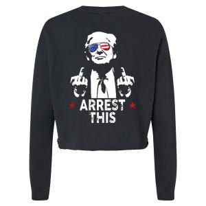 Trump Arrest This On Back Cropped Pullover Crew