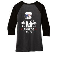 Trump Arrest This On Back Women's Tri-Blend 3/4-Sleeve Raglan Shirt