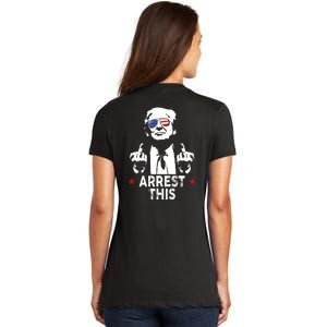 Trump Arrest This On Back Women's V-Neck T-Shirt