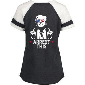 Trump Arrest This On Back Enza Ladies Jersey Colorblock Tee