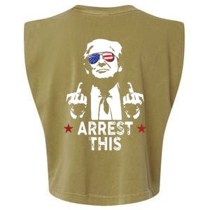 Trump Arrest This On Back Garment-Dyed Women's Muscle Tee