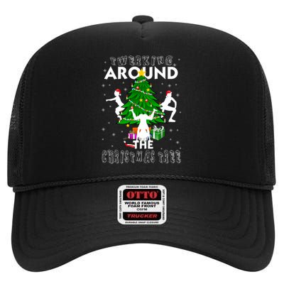 Twerking Around The Christmas Tree High Crown Mesh Back Trucker Hat