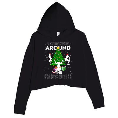 Twerking Around The Christmas Tree Crop Fleece Hoodie