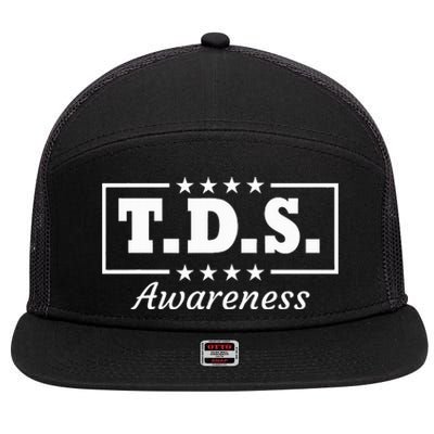 Tds Awareness Trump Wins 2024 45 & 47 7 Panel Mesh Trucker Snapback Hat