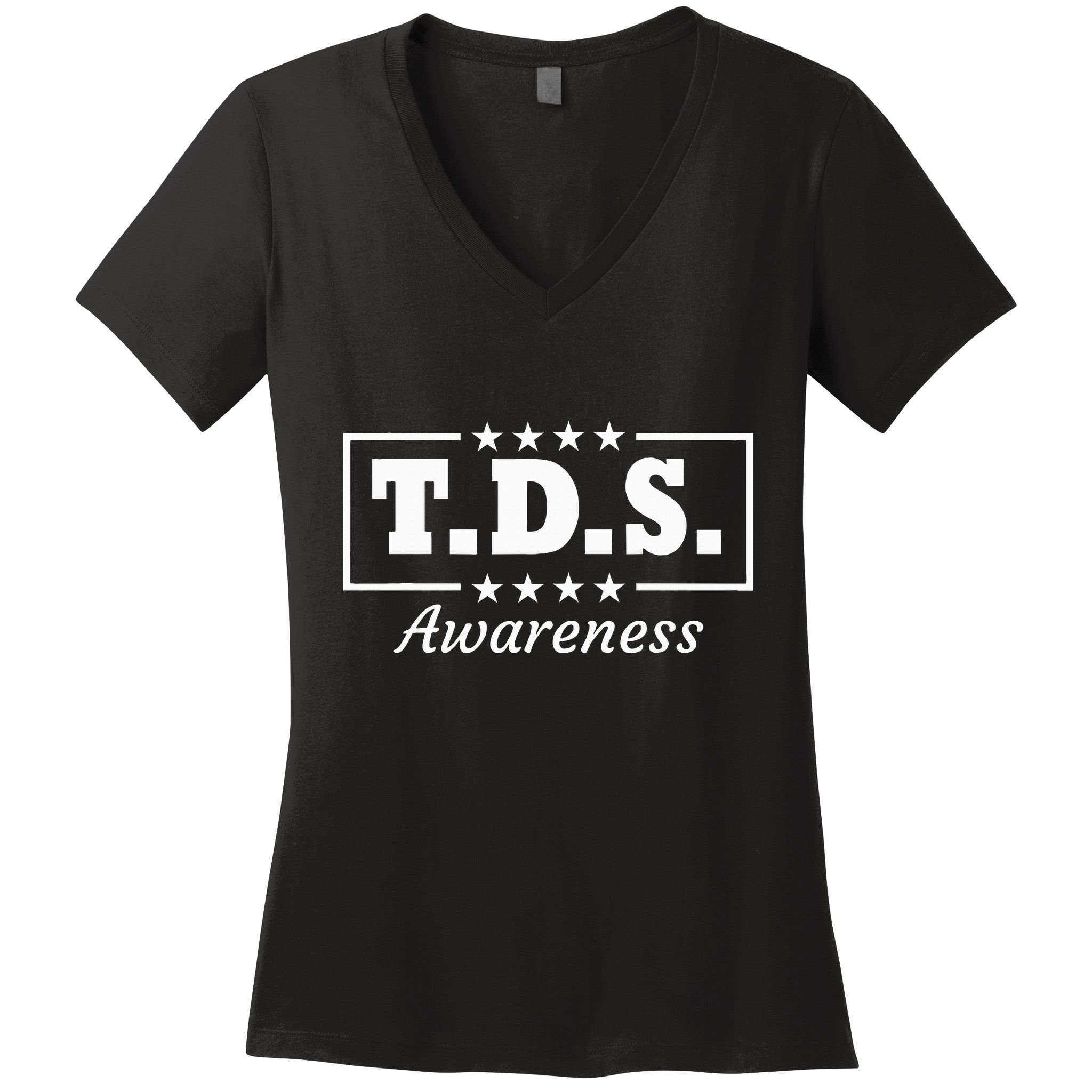 Tds Awareness Trump Wins 2024 45 & 47 Women's V-Neck T-Shirt