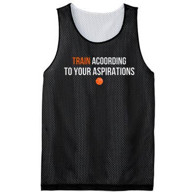 Train According To Your Aspirations Mesh Reversible Basketball Jersey Tank