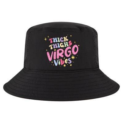 Thick And Thighs Virgo Vibes August September Birthday Groovy Gift Cool Comfort Performance Bucket Hat