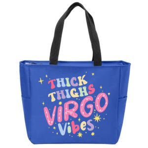 Thick And Thighs Virgo Vibes August September Birthday Groovy Gift Zip Tote Bag