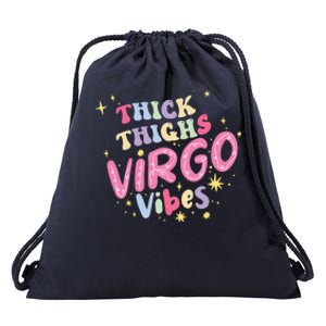 Thick And Thighs Virgo Vibes August September Birthday Groovy Gift Drawstring Bag