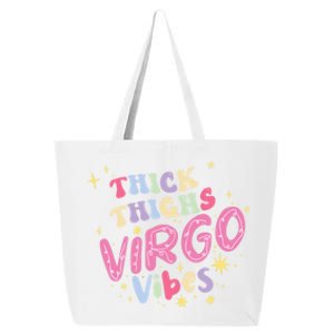 Thick And Thighs Virgo Vibes August September Birthday Groovy Gift 25L Jumbo Tote