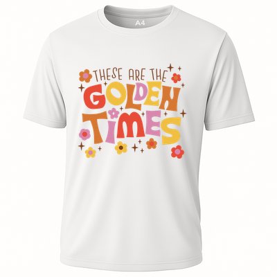 These Are The Golden Times Floral Quote Performance Shirt
