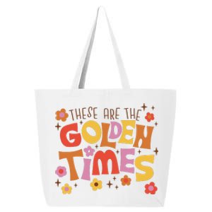 These Are The Golden Times Floral Quote 25L Jumbo Tote