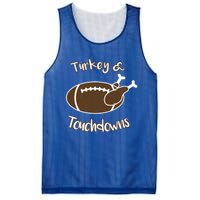 Turkey And Touchdowns It's Leg Day Football Fan Thanksgiving Gift Mesh Reversible Basketball Jersey Tank