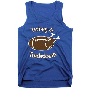 Turkey And Touchdowns It's Leg Day Football Fan Thanksgiving Gift Tank Top