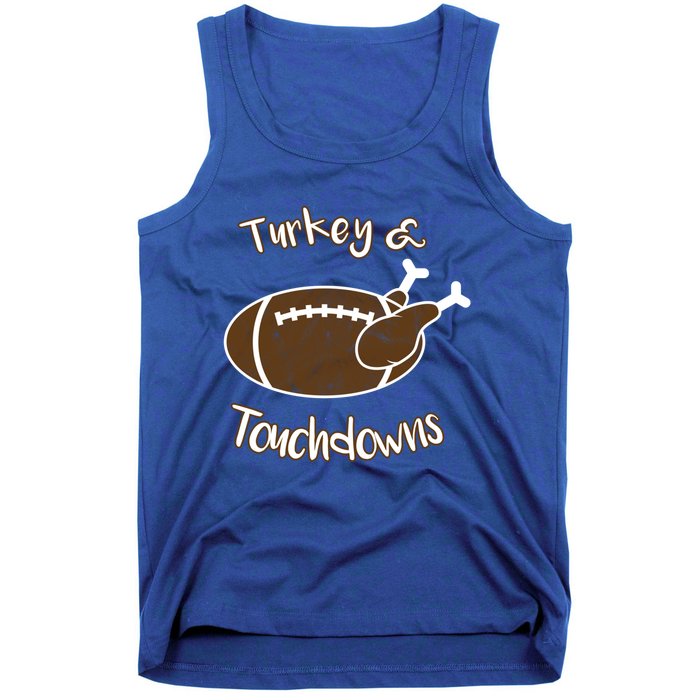 Turkey And Touchdowns It's Leg Day Football Fan Thanksgiving Gift Tank Top