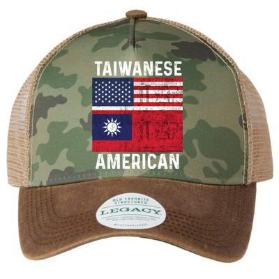 Taiwanese American Taiwan Usa Distressed Flags Great Gift Legacy Tie Dye Trucker Hat