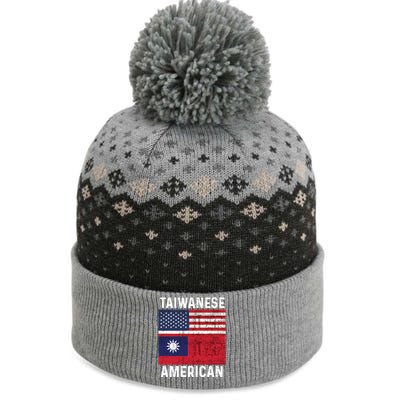 Taiwanese American Taiwan Usa Distressed Flags Great Gift The Baniff Cuffed Pom Beanie