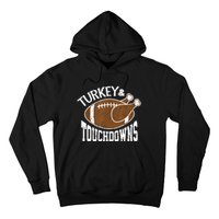 Turkey and Touchdowns Funny Thanksgiving Football Hoodie