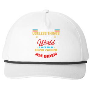 There Are Three Useless Things In This World Quote Gift Snapback Five-Panel Rope Hat