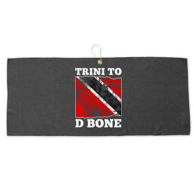 Trinidad And Tobago Flaggift Trini To D Bone Great Gift Large Microfiber Waffle Golf Towel