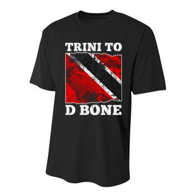 Trinidad And Tobago Flaggift Trini To D Bone Great Gift Youth Performance Sprint T-Shirt