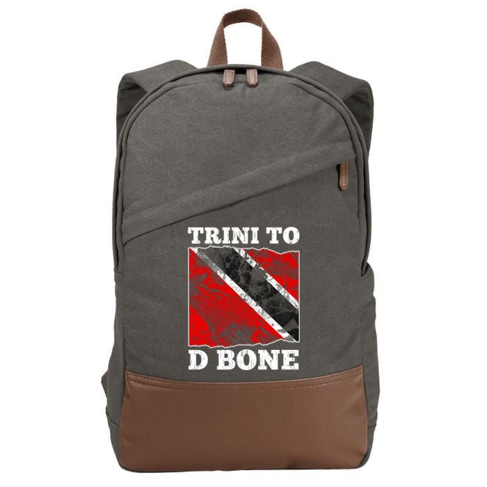 Trinidad And Tobago Flaggift Trini To D Bone Great Gift Cotton Canvas Backpack