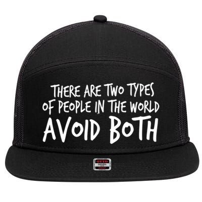 There Are Two Types Of People In The World By Raytee Great Gift 7 Panel Mesh Trucker Snapback Hat