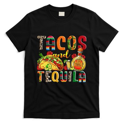Tacos And Tequila Funny Drinking Taco Mexican Food Lover T-Shirt