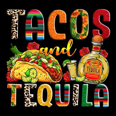 Tacos And Tequila Funny Drinking Taco Mexican Food Lover T-Shirt