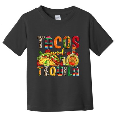 Tacos And Tequila Funny Drinking Taco Mexican Food Lover Toddler T-Shirt