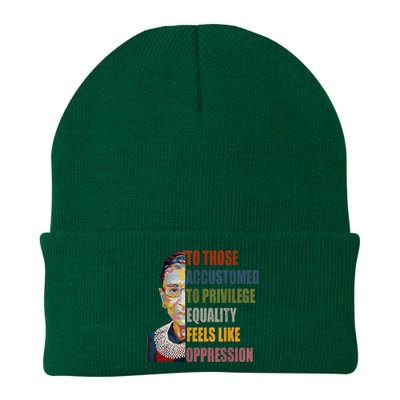 Those Accustomed To Privilege Equality Feels Live Oppression Knit Cap Winter Beanie