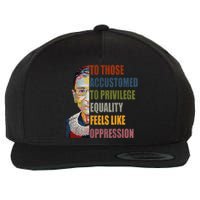 Those Accustomed To Privilege Equality Feels Live Oppression Wool Snapback Cap