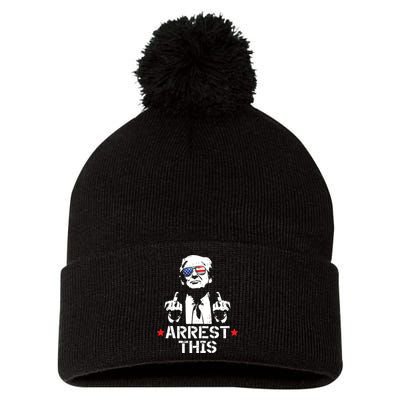 Trump Arrest This Pom Pom 12in Knit Beanie