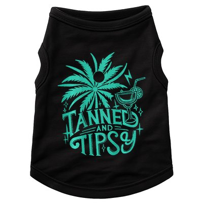 Tanned And Tipsy Beach Summer Doggie Tank