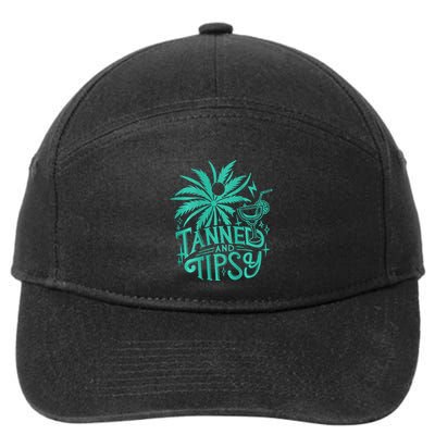 Tanned And Tipsy Beach Summer 7-Panel Snapback Hat