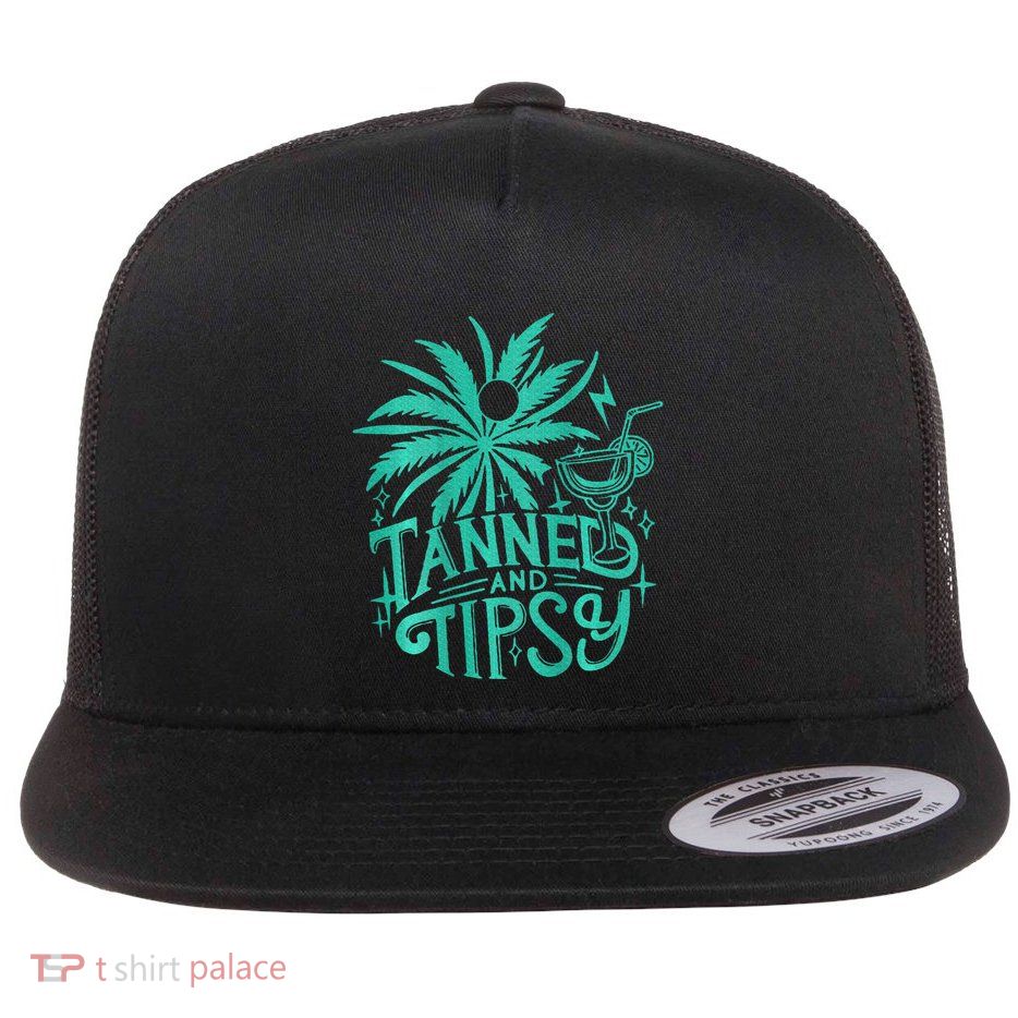 Tanned And Tipsy Beach Summer Flatbill Hat