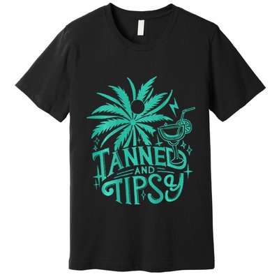 Tanned And Tipsy Beach Summer Premium T-Shirt