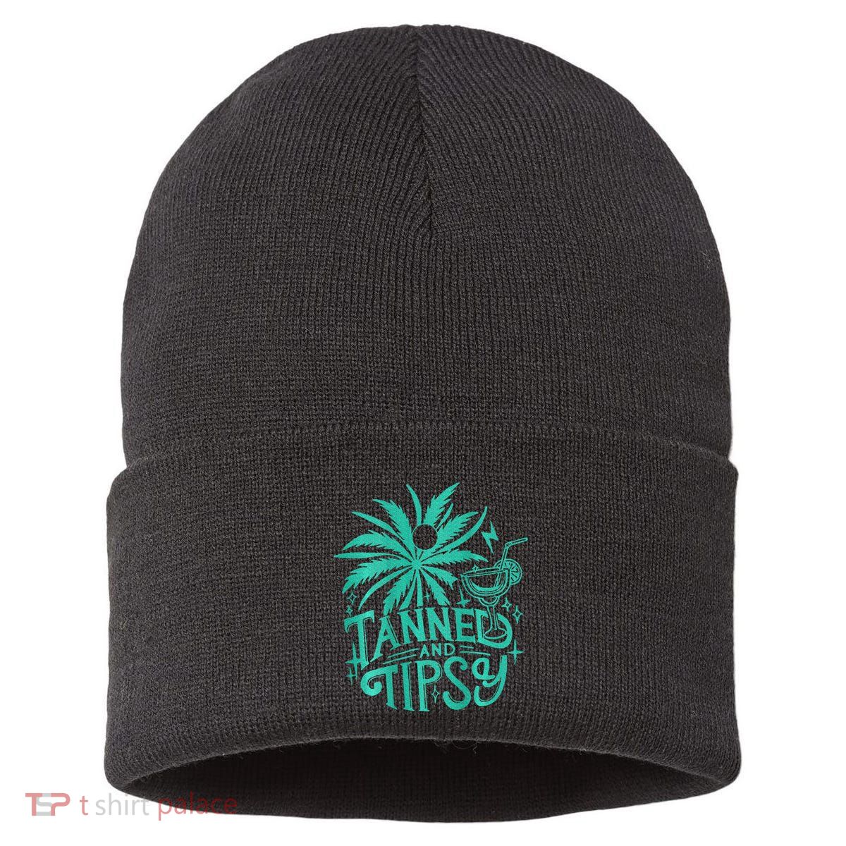 Tanned And Tipsy Beach Summer Sustainable Knit Beanie