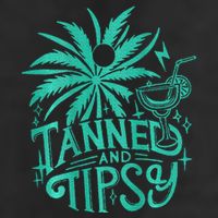 Tanned And Tipsy Beach Summer Golf Towel