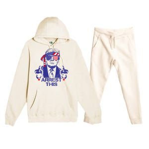 Trump Arrest This Funny Trump 2024 Convicted Felon Premium Hooded Sweatsuit Set