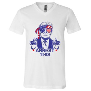 Trump Arrest This Funny Trump 2024 Convicted Felon V-Neck T-Shirt