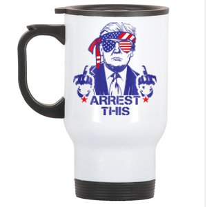 Trump Arrest This Funny Trump 2024 Convicted Felon Stainless Steel Travel Mug