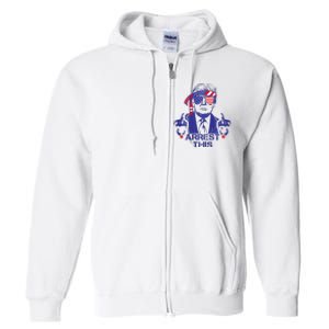 Trump Arrest This Funny Trump 2024 Convicted Felon Full Zip Hoodie