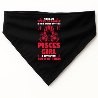 There Are Types Of People World But This Pisces Zodiac Funny Gift USA-Made Doggie Bandana