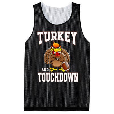 Turkey And Touchdowns Football Retro Thanksgiving Mesh Reversible Basketball Jersey Tank