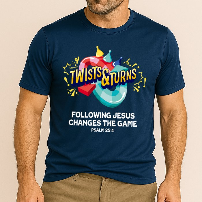 Twists And Turns VBS Follow Jesus Change The Games Cooling Performance Crew T-Shirt