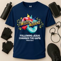 Twists And Turns VBS Follow Jesus Change The Games Cooling Performance Crew T-Shirt